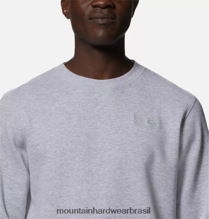 urze cinza homens Mountain Hardwear tripulação de pulôver com logotipo mhw topos AD28F6147
