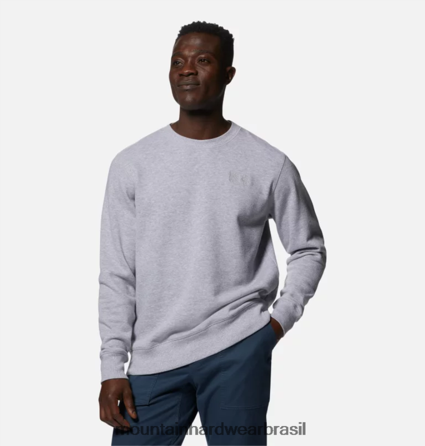 urze cinza homens Mountain Hardwear tripulação de pulôver com logotipo mhw topos AD28F6147
