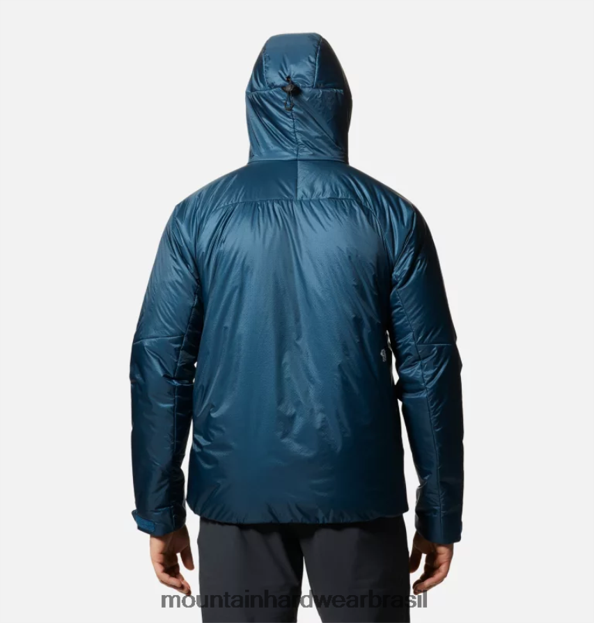 Cáspio escuro homens Mountain Hardwear compressor com capuz topos AD28F6148