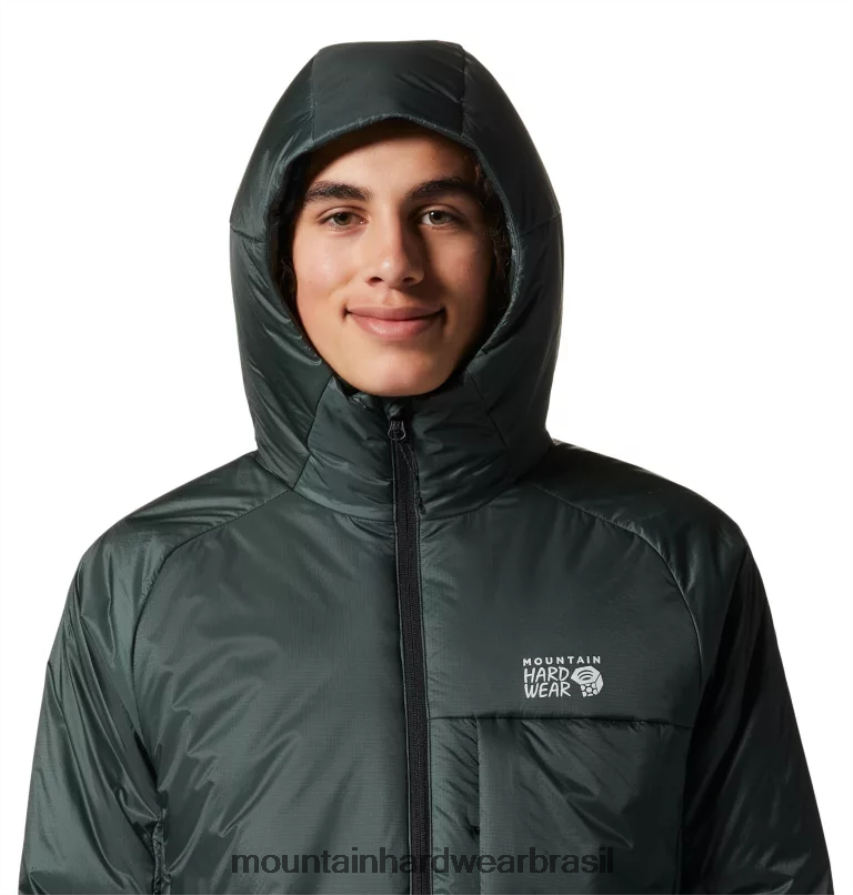 abeto preto homens Mountain Hardwear compressor com capuz topos AD28F6150