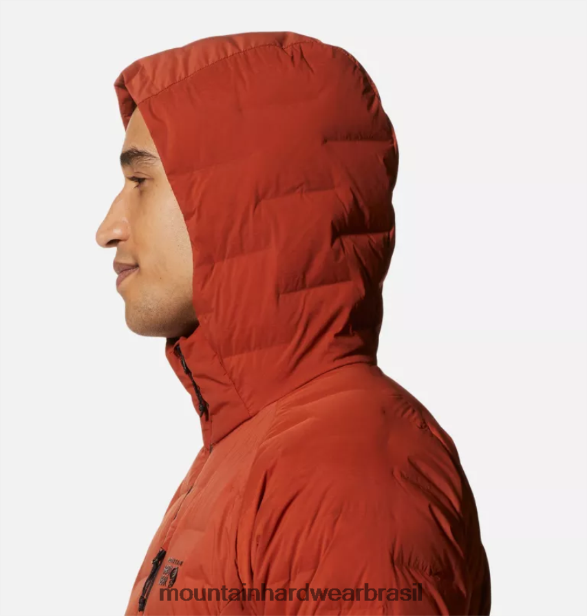 cobre escuro homens Mountain Hardwear moletom com capuz elástico topos AD28F618