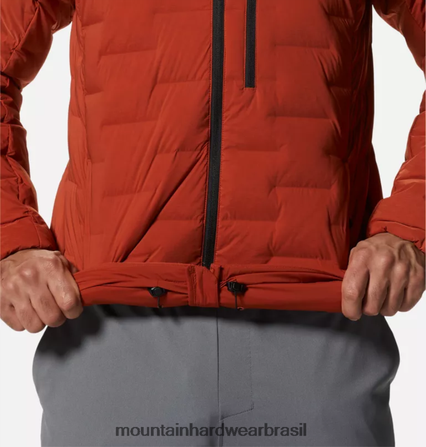 cobre escuro homens Mountain Hardwear moletom com capuz elástico topos AD28F618