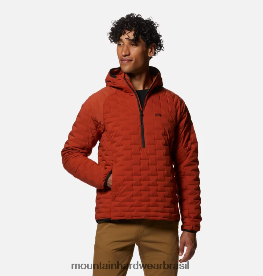 cobre escuro homens Mountain Hardwear pulôver leve stretch topos AD28F631