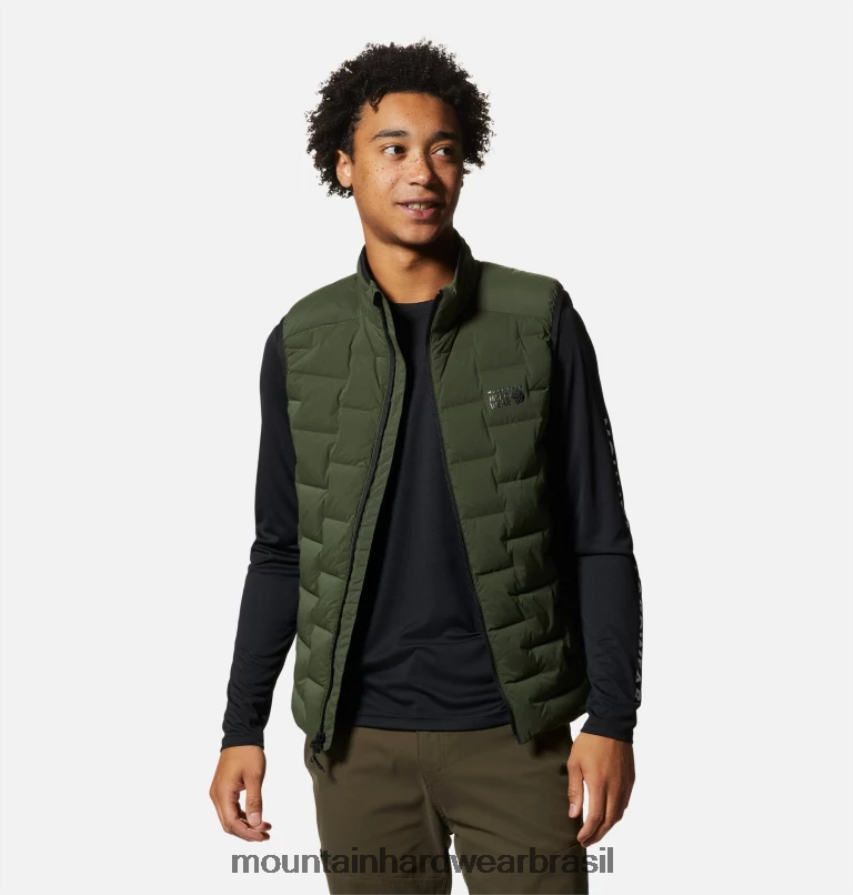 excedente verde homens Mountain Hardwear colete elástico topos AD28F6126