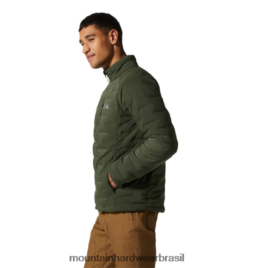 excedente verde homens Mountain Hardwear jaqueta elástica topos AD28F624