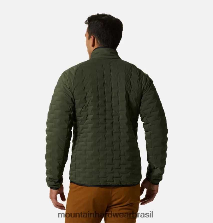 excedente verde homens Mountain Hardwear jaqueta leve stretch topos AD28F629