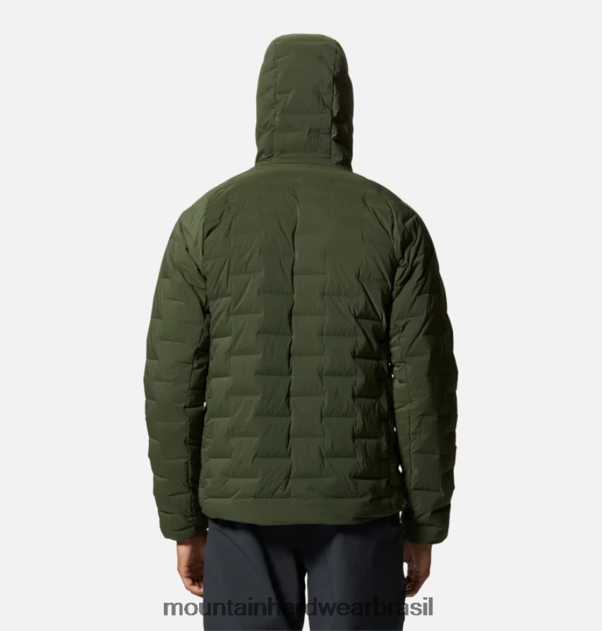 excedente verde homens Mountain Hardwear moletom com capuz elástico topos AD28F616
