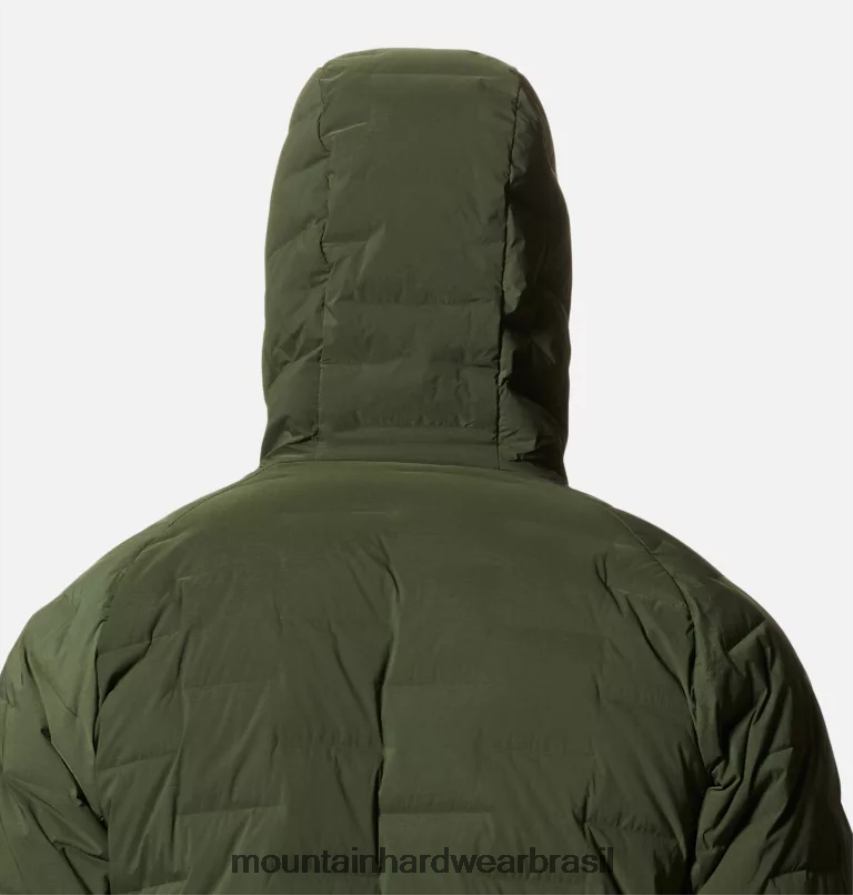 excedente verde homens Mountain Hardwear moletom com capuz elástico topos AD28F616