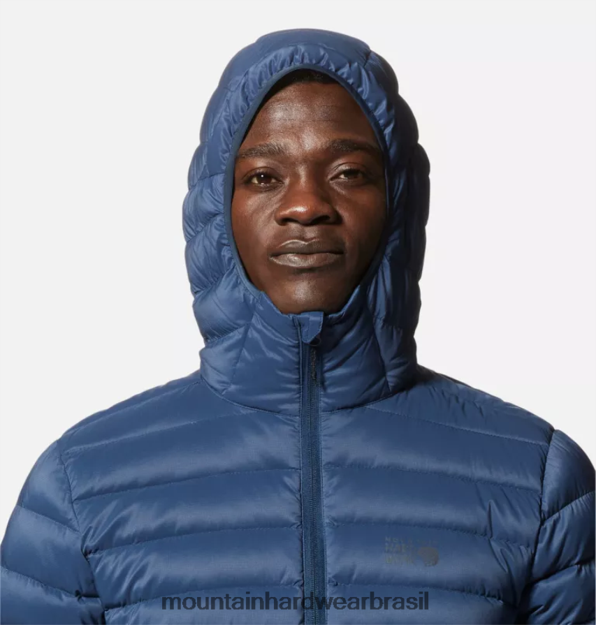 marinha homens Mountain Hardwear deloro moletom com capuz com zíper completo topos AD28F6118