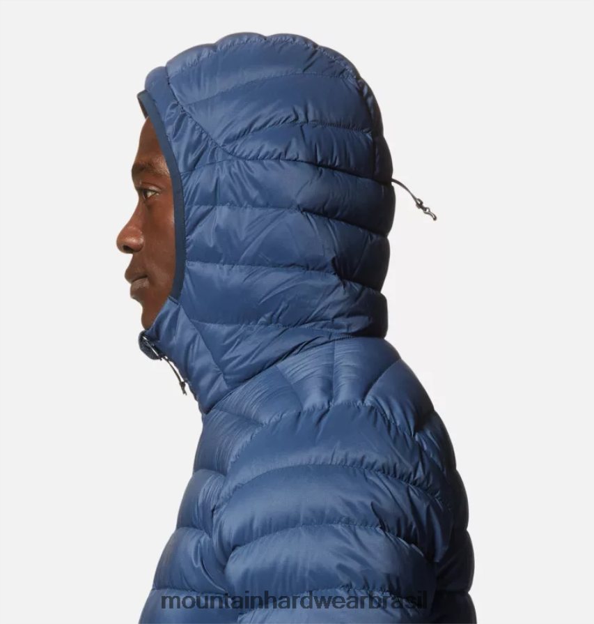 marinha homens Mountain Hardwear deloro moletom com capuz com zíper completo topos AD28F6118