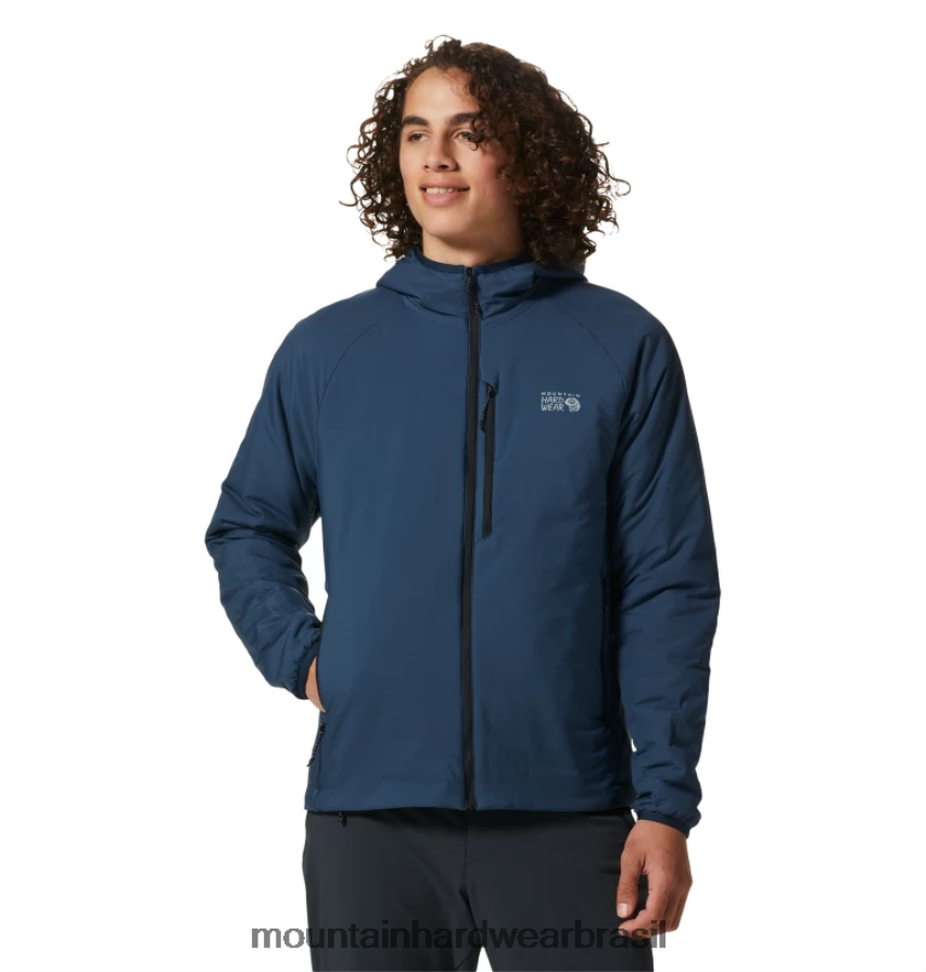 marinha homens Mountain Hardwear kor strata moletom com capuz topos AD28F6114 marinha homens Mountain Hardwear kor strata moletom com capuz topos AD28F6114