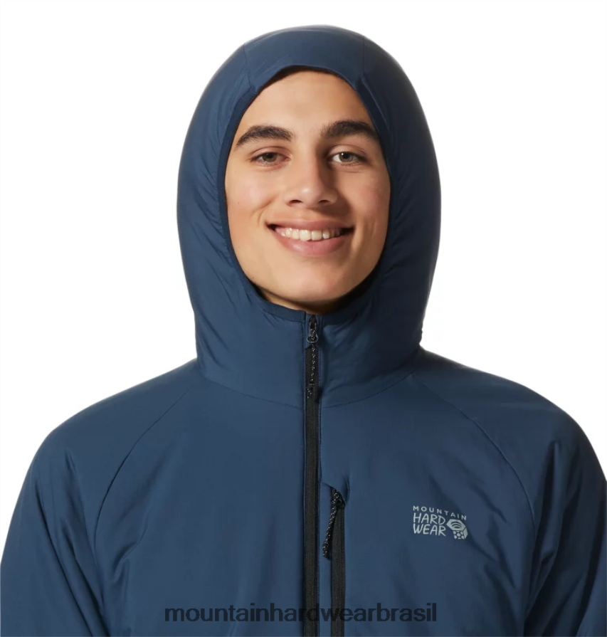 marinha homens Mountain Hardwear kor strata moletom com capuz topos AD28F6114