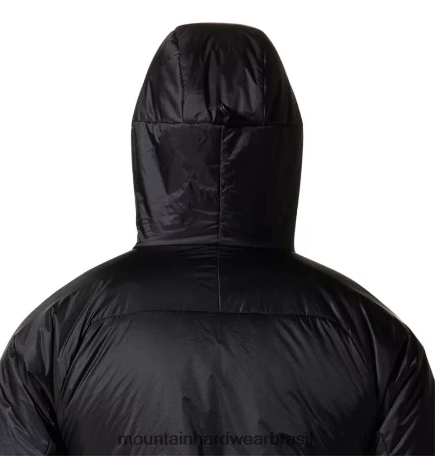 preto homens Mountain Hardwear compressor com capuz topos AD28F6149