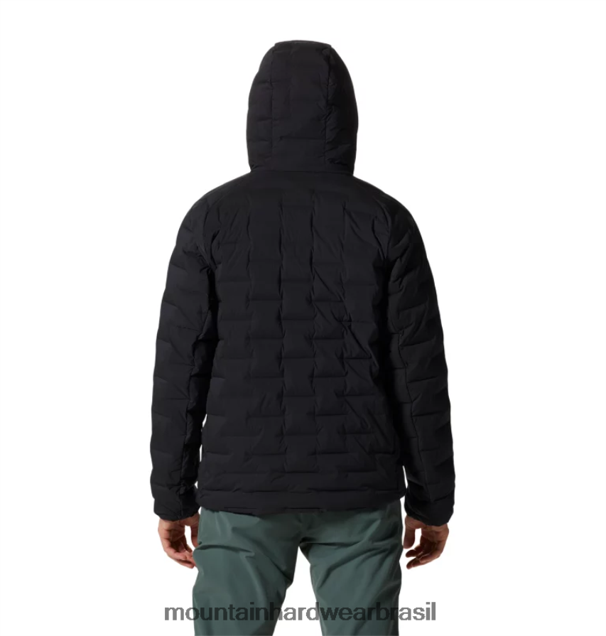 preto homens Mountain Hardwear moletom com capuz elástico topos AD28F620