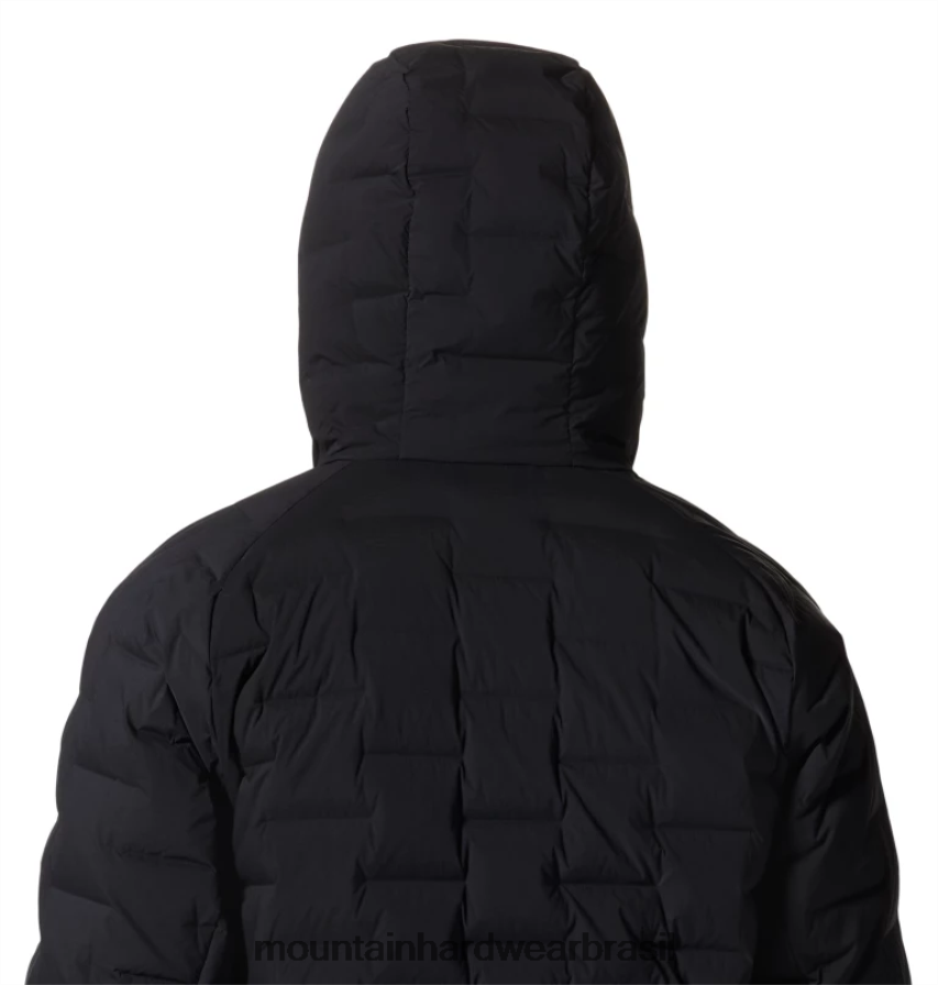 preto homens Mountain Hardwear moletom com capuz elástico topos AD28F620