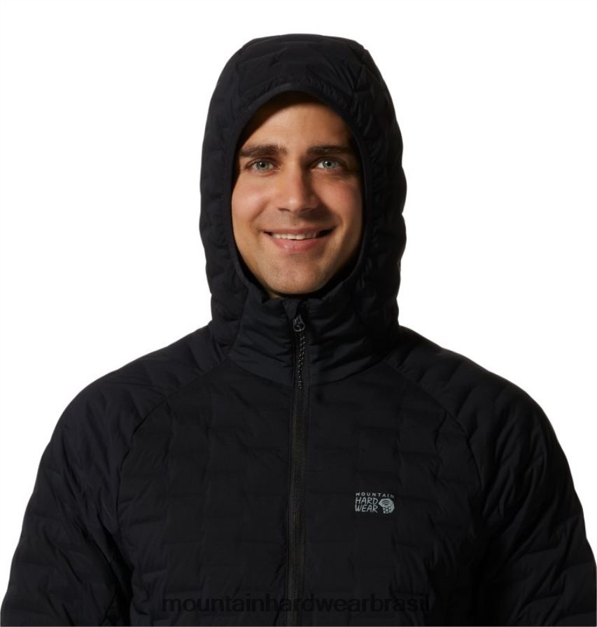 preto homens Mountain Hardwear pulôver leve stretch topos AD28F632
