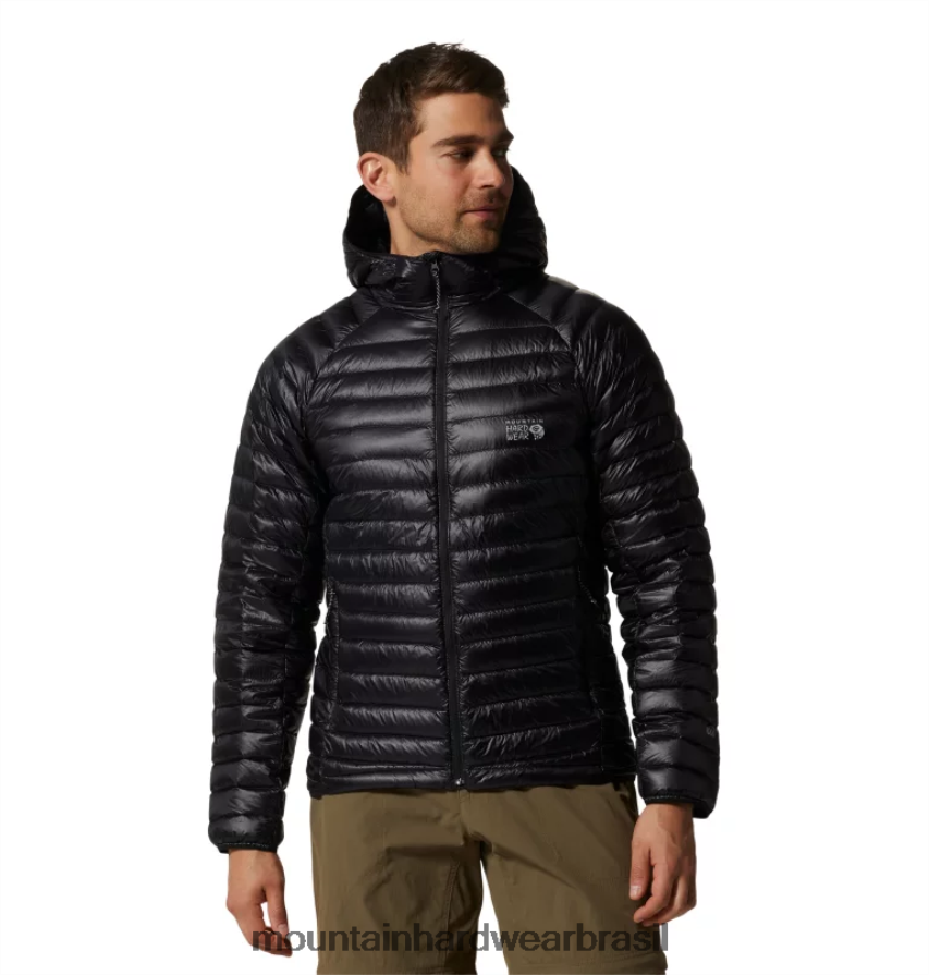 preto homens Mountain Hardwear sussurrador de fantasmas ul com capuz topos AD28F613