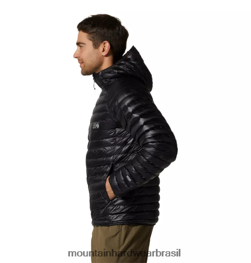 preto homens Mountain Hardwear sussurrador de fantasmas ul com capuz topos AD28F613