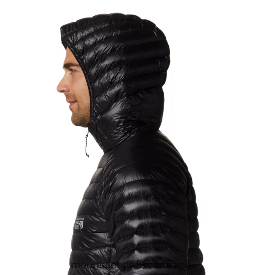 preto homens Mountain Hardwear sussurrador de fantasmas ul com capuz topos AD28F613