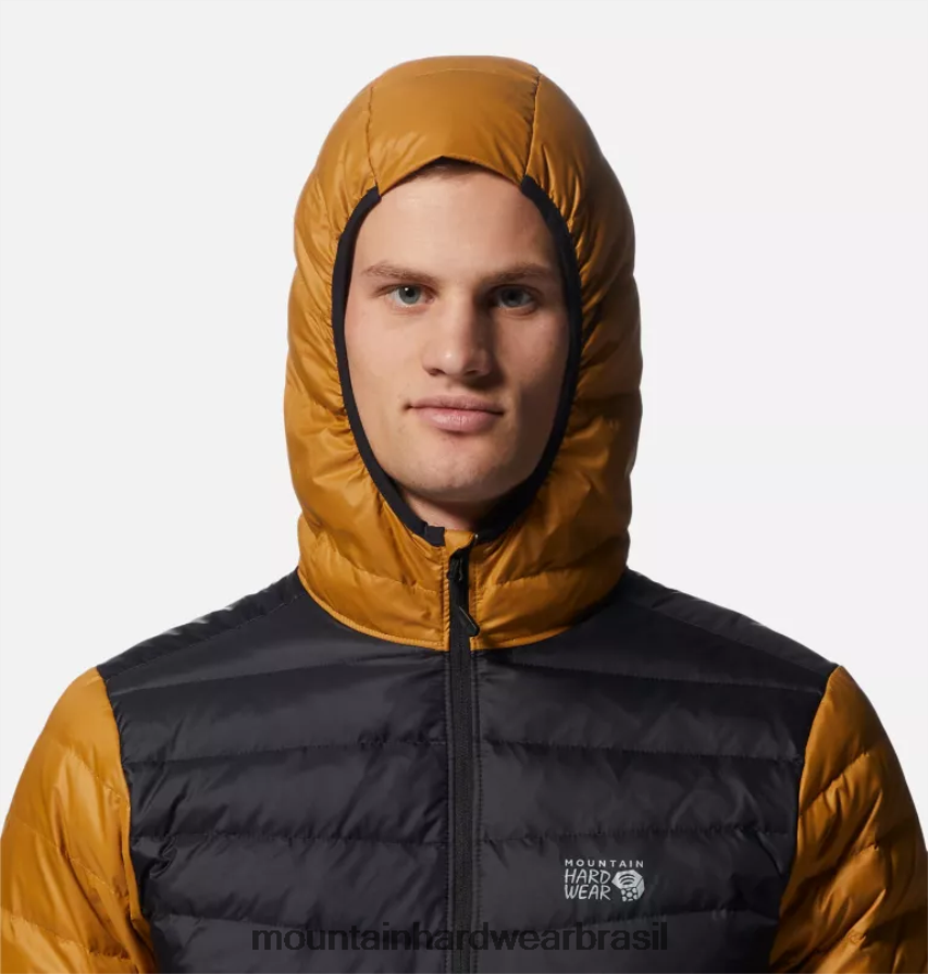 vegetação rasteira/preta homens Mountain Hardwear moletom glen alpine down topos AD28F6381