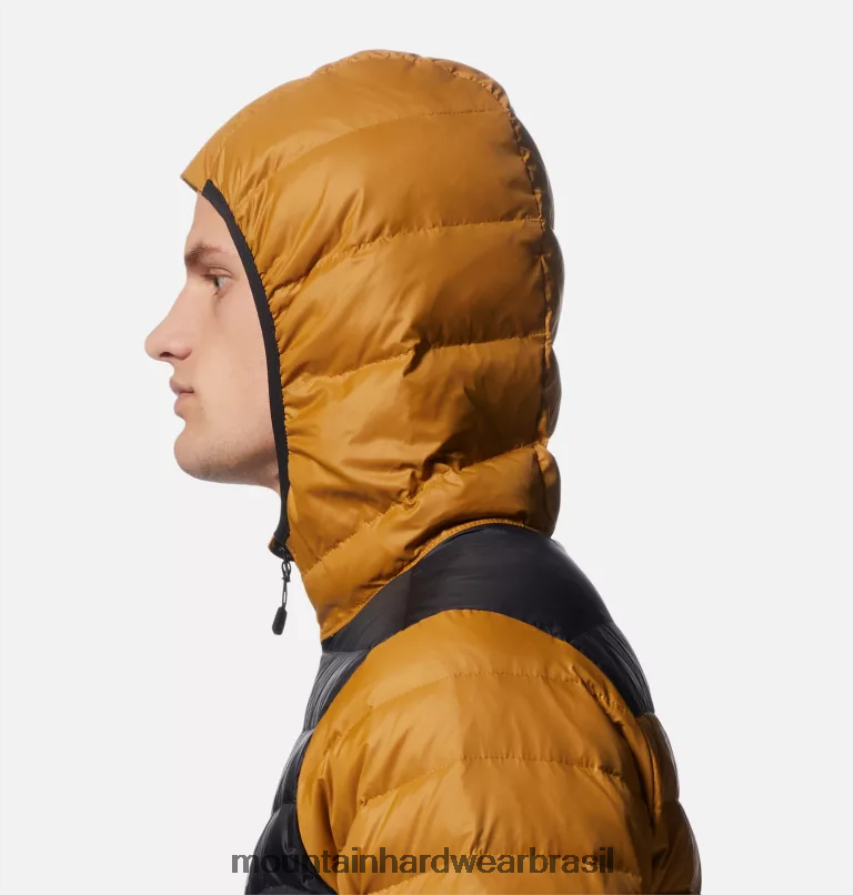 vegetação rasteira/preta homens Mountain Hardwear moletom glen alpine down topos AD28F6381