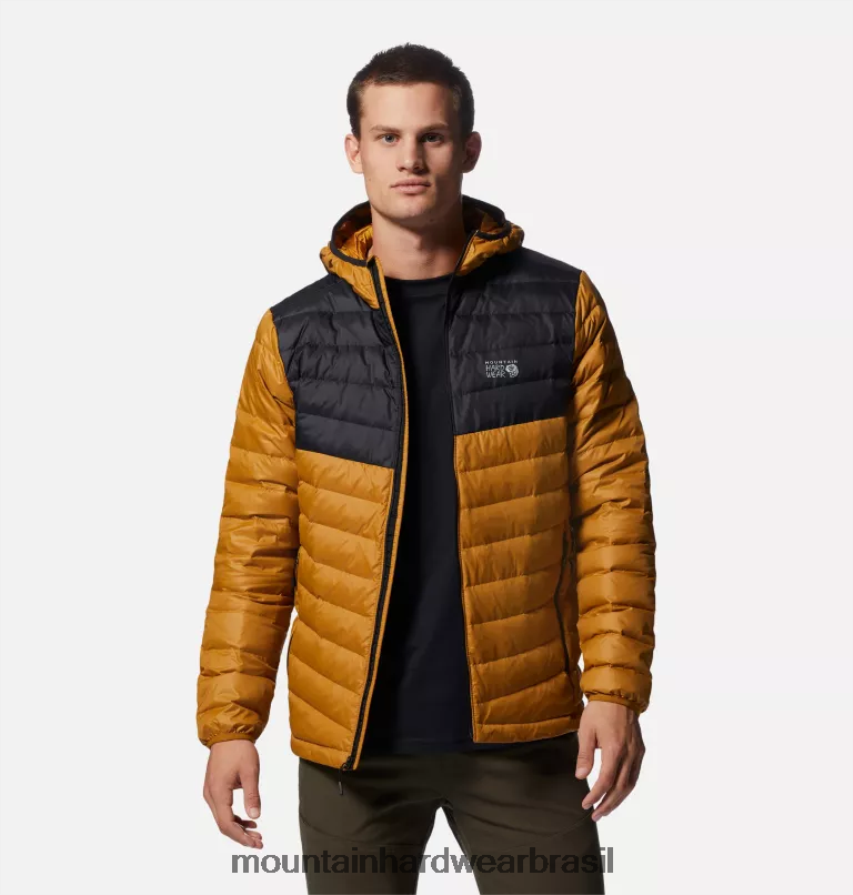 vegetação rasteira/preta homens Mountain Hardwear moletom glen alpine down topos AD28F6381