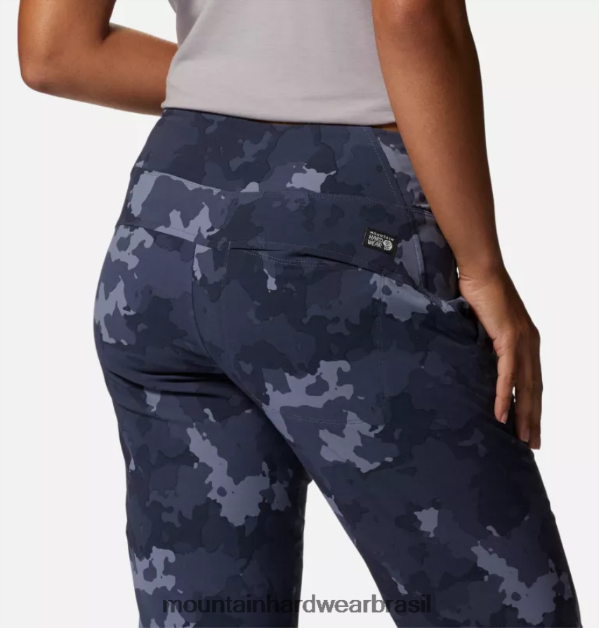 camuflagem de pinheiros de zinco escuro mulheres Mountain Hardwear dínama/2 capri partes inferiores AD28F6582