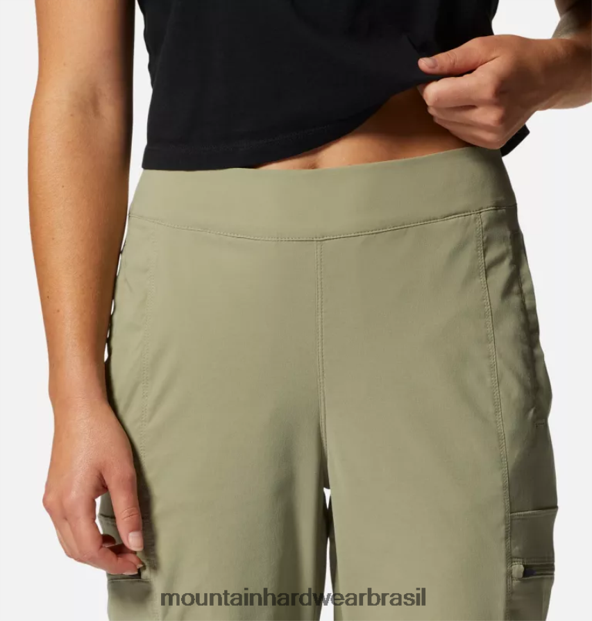 louva-a-deus verde mulheres Mountain Hardwear calça jogger dynama partes inferiores AD28F6579