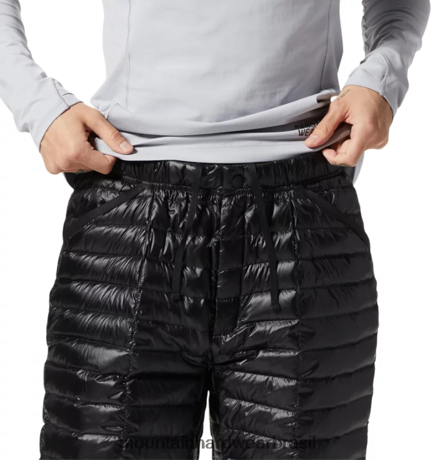 preto mulheres Mountain Hardwear calça sussurradora de fantasmas partes inferiores AD28F6518