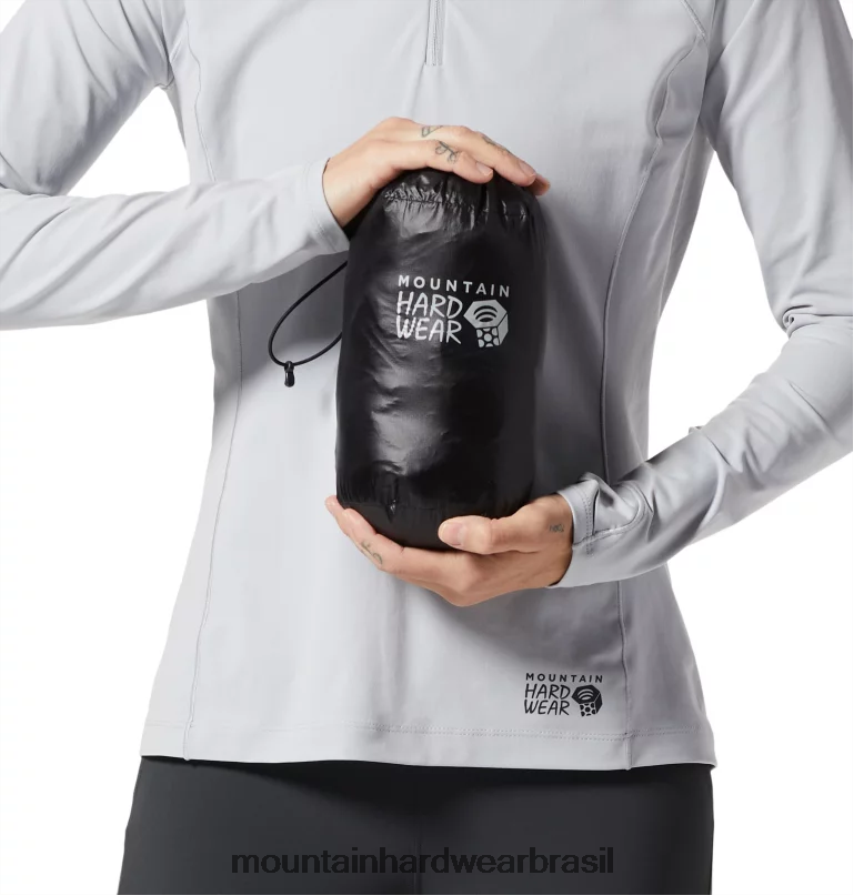 preto mulheres Mountain Hardwear calça sussurradora de fantasmas partes inferiores AD28F6518