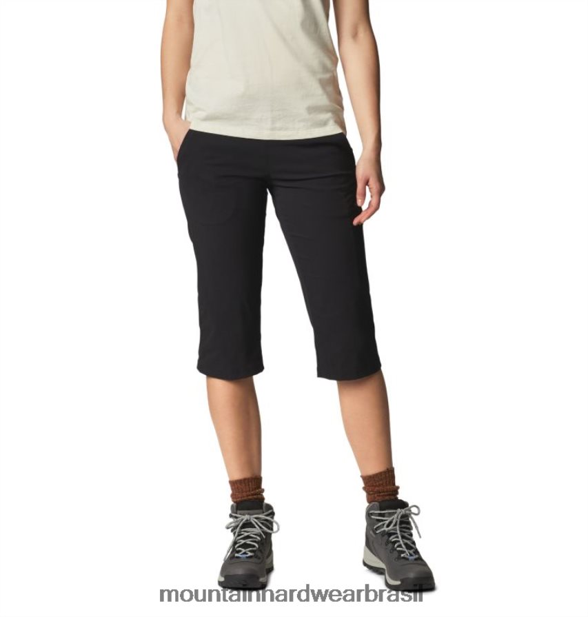 preto mulheres Mountain Hardwear dínama/2 capri partes inferiores AD28F6584