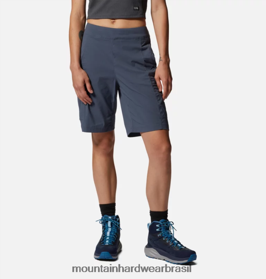 ardósia azul mulheres Mountain Hardwear bermuda cintura alta dynama partes inferiores AD28F6576