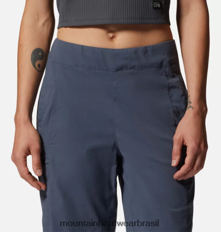 ardósia azul mulheres Mountain Hardwear bermuda cintura alta dynama partes inferiores AD28F6576