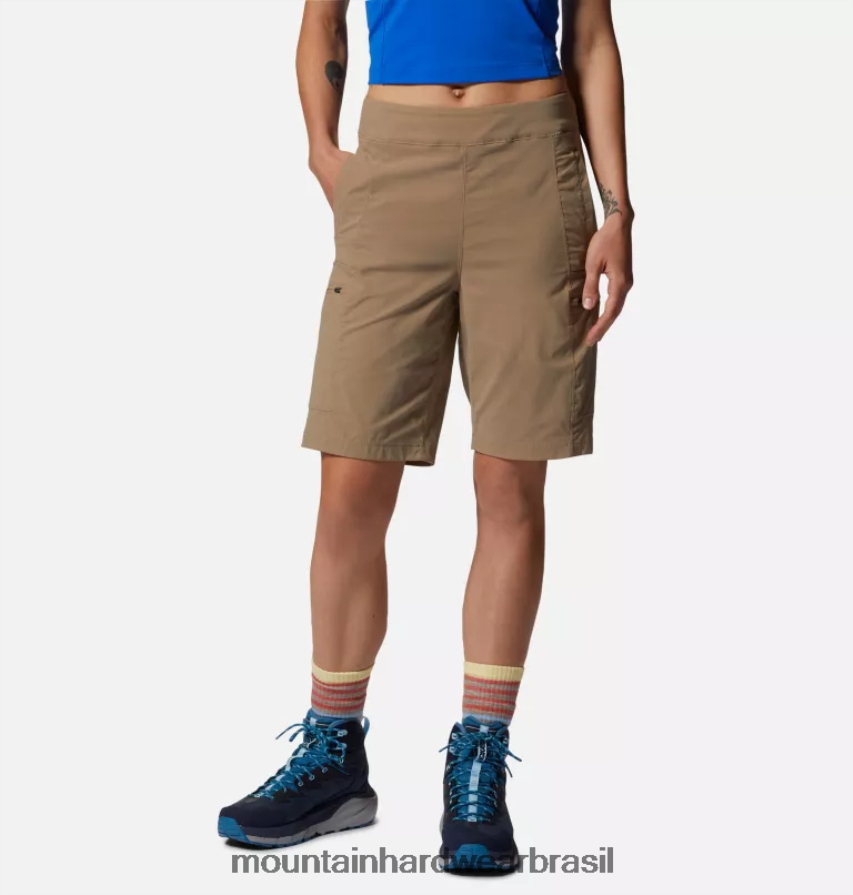 cáqui mulheres Mountain Hardwear bermuda cintura alta dynama partes inferiores AD28F6575