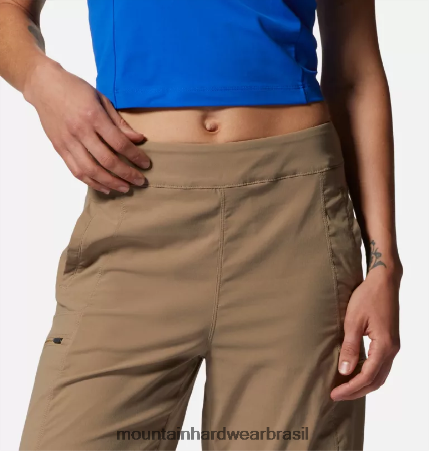 cáqui mulheres Mountain Hardwear bermuda cintura alta dynama partes inferiores AD28F6575