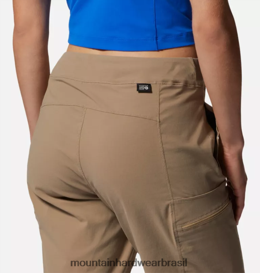 cáqui mulheres Mountain Hardwear bermuda cintura alta dynama partes inferiores AD28F6575