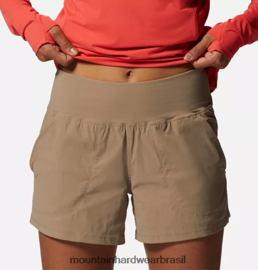 cáqui mulheres Mountain Hardwear dínama/2 curto partes inferiores AD28F6561