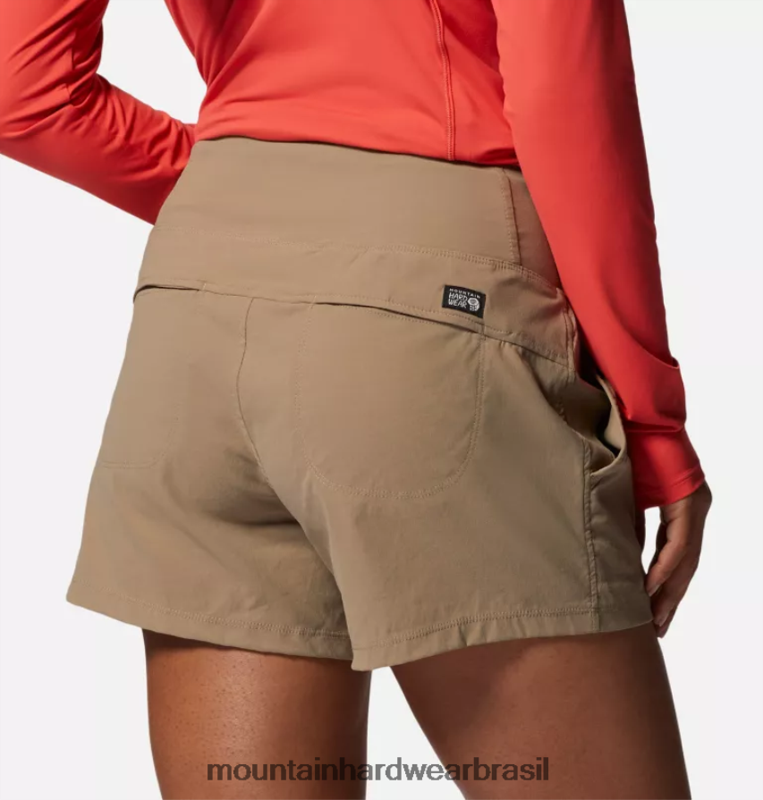 cáqui mulheres Mountain Hardwear dínama/2 curto partes inferiores AD28F6561