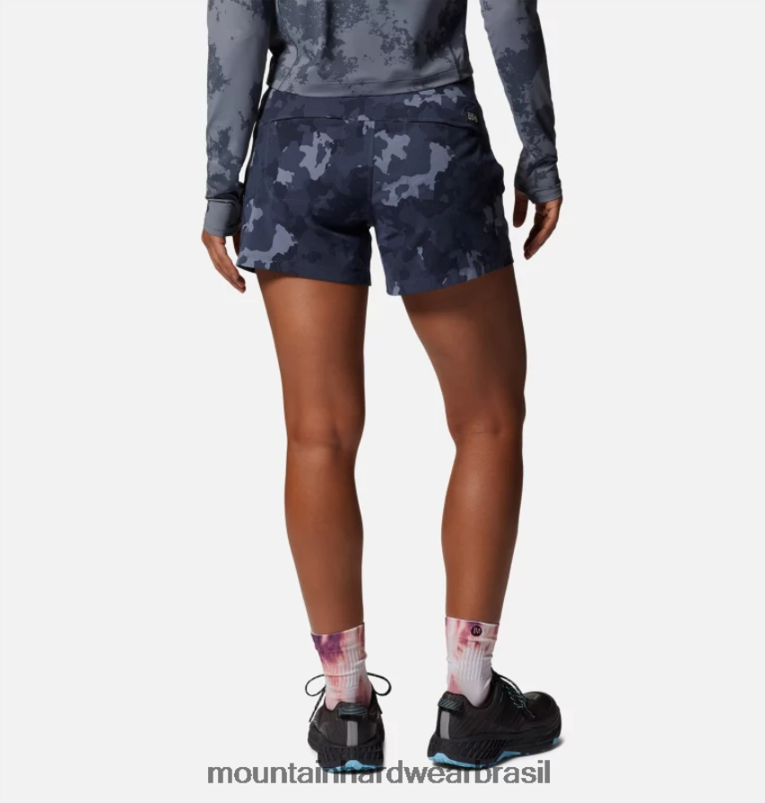 camuflagem de pinheiros de zinco escuro mulheres Mountain Hardwear dínama/2 curto partes inferiores AD28F6564