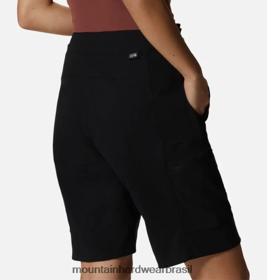 preto mulheres Mountain Hardwear bermuda cintura alta dynama partes inferiores AD28F6574