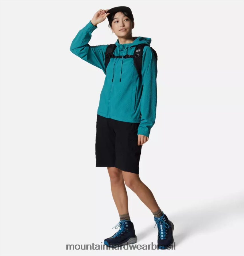 preto mulheres Mountain Hardwear bermuda cintura alta dynama partes inferiores AD28F6574