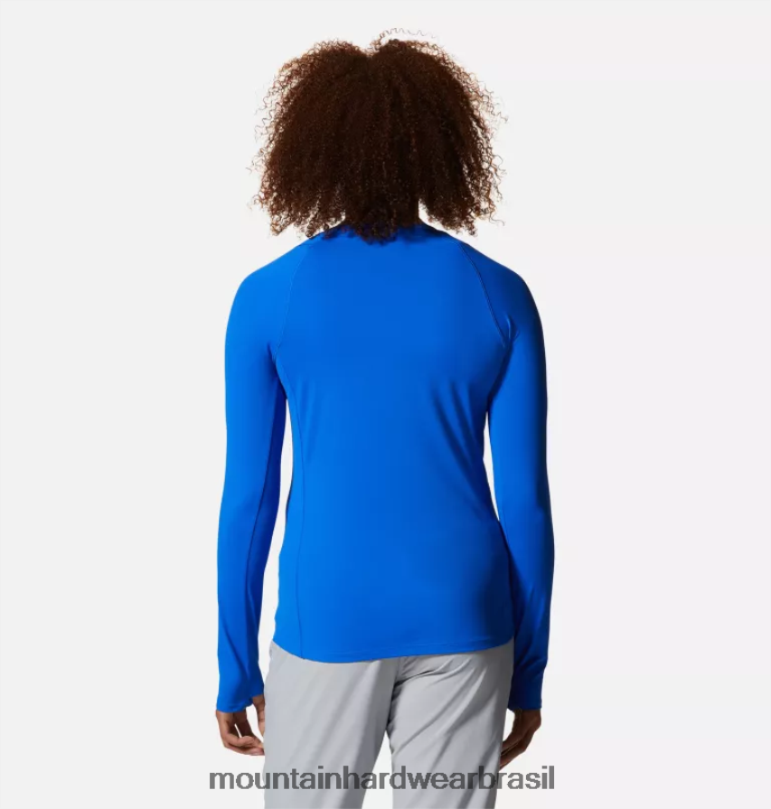ilha azul brilhante mulheres Mountain Hardwear manga longa lago crater topos AD28F6600