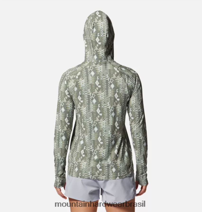 impressão geos mantis mulheres Mountain Hardwear moletom com capuz ativo crater lake topos AD28F6610