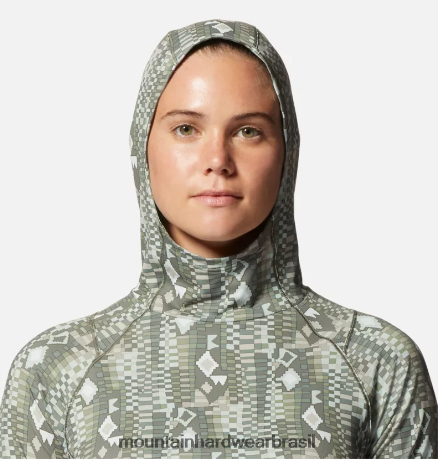 impressão geos mantis mulheres Mountain Hardwear moletom com capuz ativo crater lake topos AD28F6610