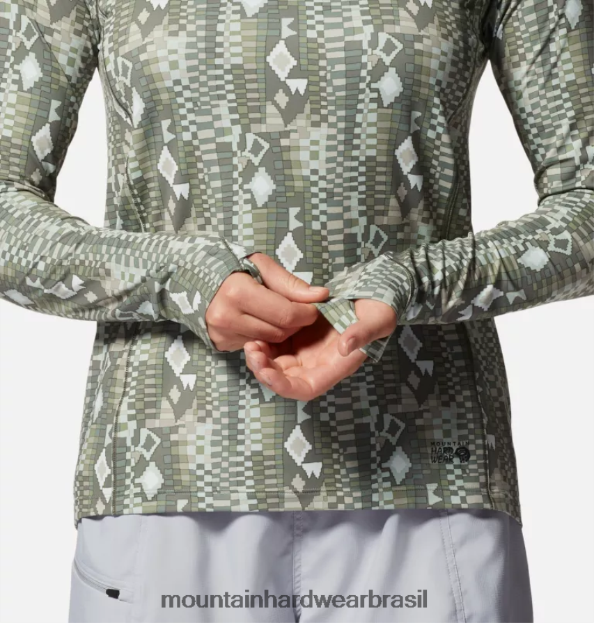 impressão geos mantis mulheres Mountain Hardwear moletom com capuz ativo crater lake topos AD28F6610