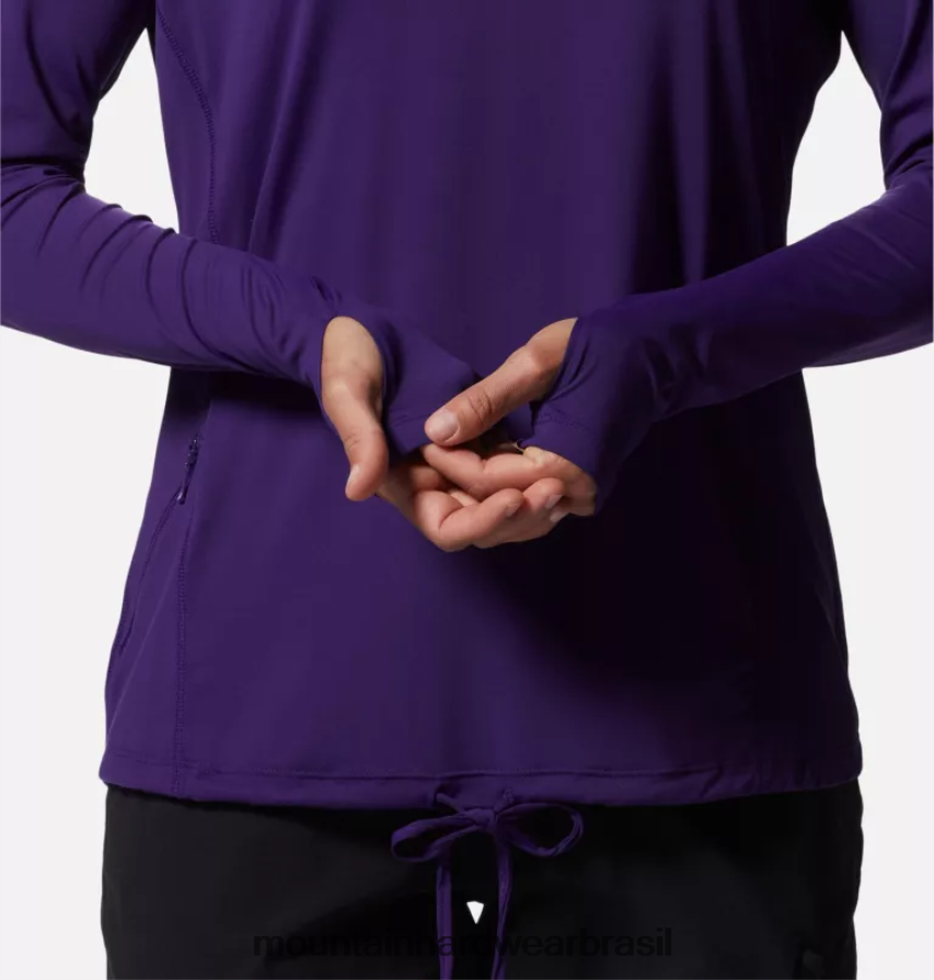 zodíaco mulheres Mountain Hardwear crater lake manga longa com capuz topos AD28F6586