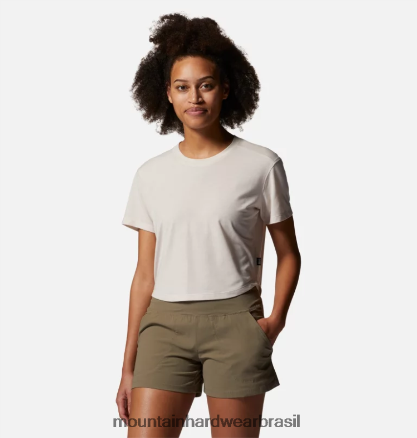duende branco mulheres Mountain Hardwear trek n go manga curta topos AD28F6612
